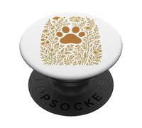 Vintage Boho imprimé Pattes Fleurs Sauvages Ton Terre Vieilli PopSockets PopGrip Adhésif