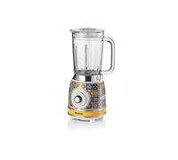 Ariete 583 Positano, Blender Mixeur Électrique en Verre de 1,5 L, 4 Vitesses + Pulse avec Fonction Broyeur de Glace, 4 Lames en Acier Inox, 1000 Watt, Smoothies, Milkshakes et Granités