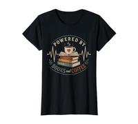 Vintage Book Lover Lecteur de café Littéraire Morning Vibe T-Shirt Graphique avec Valeur