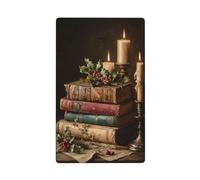 Vintage Books with Holly Gui Toggle Single Toggle Blank Wall Plate Light Switch Cover Decorative 1 Gang for Kitchen Room Bathroom Size 11.4x7cm