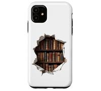 Vintage Boookshelves Hole in Wall Reading Accessories Coque pour iPhone 11