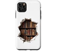 Vintage Boookshelves Hole in Wall Reading Accessories Coque pour iPhone 11 Pro Max