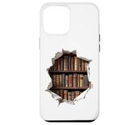 Vintage Boookshelves Hole in Wall Reading Accessories Coque pour iPhone 12 Pro Max