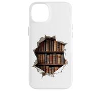 Vintage Boookshelves Hole in Wall Reading Accessories Coque pour iPhone 14 Plus