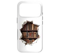 Vintage Boookshelves Hole in Wall Reading Accessories Coque pour iPhone 17 Pro