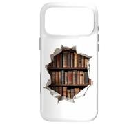 Vintage Boookshelves Hole in Wall Reading Accessories Coque pour iPhone 17 Pro Max