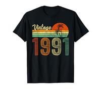 Vintage Born in 1991 Years Old 34th Birthday Gifts T-Shirt drôle T-Shirt