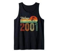 Vintage Born in 2001 Years Old 25th Birthday Gifts T-Shirt drôle Débardeur