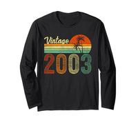 Vintage Born in 2003 Years Old 22nd Birthday Gifts T-Shirt drôle Manche Longue