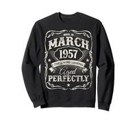 Vintage Born in March 1957 Classic 69th Birthday Sweatshirt