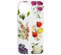 Vintage Botanical Flowers Tulipes, Irises, Camélias, Roses Coque pour iPhone 14 Plus