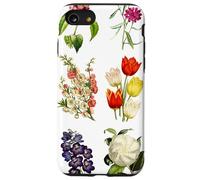 Vintage Botanical Flowers Tulipes, Irises, Camélias, Roses Coque pour iPhone SE (2020) / 7/8