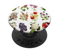 Vintage Botanical Flowers Tulipes, Irises, Camélias, Roses PopSockets PopGrip Adhésif