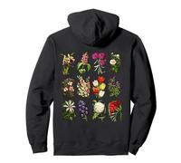 Vintage Botanical Flowers Tulipes, Irises, Camélias, Roses Sweat à Capuche