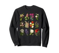 Vintage Botanical Flowers Tulipes, Irises, Camélias, Roses Sweatshirt