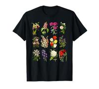 Vintage Botanical Flowers Tulipes, Irises, Camélias, Roses T-Shirt