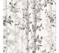 Vintage Bouleaux Papier Peint Autocollant 0.4X10 M Meuble Film Décoratif Forêt Aquarelle Imperméable Mat Stickers Collant Rouleau Facile à Nettoyer et Amovible pour Surface Porte Armoire Cuisine