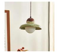 Vintage Bowl Pendant Light Green Ceramic Ceiling Light For Dining Living Room Bedroom Kitchen Island Homestay Hanghing Lamp