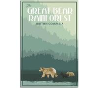 Vintage British Columbias Great Bear Rainforest Rétro Mur Art Toile Affiche Art Imprimer Accueil Décoration Chambre Décoration Sans cadre 40x60cm