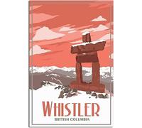 Vintage British Columbias Whistler Art Imprimer Rétro Mur Art Toile Affiche Chambre Décoration Accueil Décoration Sans cadre 40x60cm