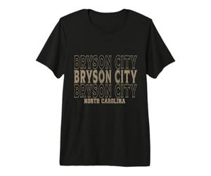 Vintage Bryson City Caroline du Nord T-Shirt Haut de Gamme