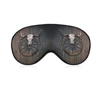 Vintage Bull Skull Funny Sleep Eye Mask Soft Blindfold Eye Cover avec sangle réglable Night Eyeshade pour hommes femmes
