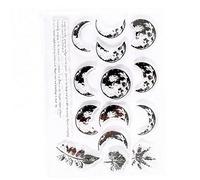 Vintage Butterfly Flower Plant Silicone Stamps Moon Star Clear Stamp Card for Diy Scrapbooking Photo Card Album Decor