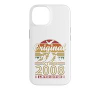 Vintage Cadeau Anniversaire 18 Ans pour Né en Octobre 2008 Coque pour iPhone 14