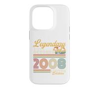 Vintage Cadeau d'anniversaire 18 Ans Nés en Octobre 2008 Coque pour iPhone 14 Pro