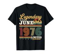 Vintage Cadeau d'anniversaire 50 Ans Nés en Juin 1976 T-Shirt