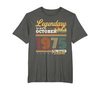 Vintage Cadeau d'anniversaire 50 Ans Nés en Octobre 1975 T-Shirt