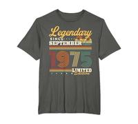 Vintage Cadeau D'anniversaire 50 Ans Nés En Septembre 1975 T-Shirt