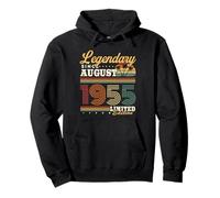 Vintage Cadeau D'anniversaire 70 Ans Nés En Août 1955 Sweat à Capuche