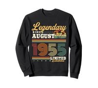 Vintage Cadeau D'anniversaire 70 Ans Nés En Août 1955 Sweatshirt