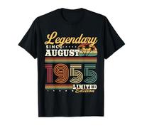 Vintage Cadeau D'anniversaire 70 Ans Nés En Août 1955 T-Shirt