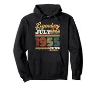 Vintage Cadeau D'anniversaire 70 Ans Nés En Juillet 1955 Sweat à Capuche