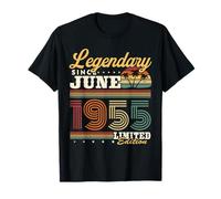 Vintage Cadeau D'anniversaire 70 Ans Nés En Juin 1955 T-Shirt