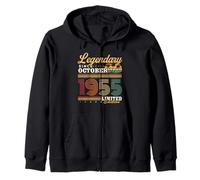 Vintage Cadeau d'anniversaire 70 Ans Nés en Octobre 1955 Sweat à Capuche