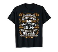 Vintage Cadeau D'anniversaire 70 Ans Nés En Septembre 1954 T-Shirt