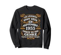 Vintage Cadeau D'anniversaire 70 Ans Nés En Septembre 1955 Sweatshirt