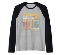 Vintage Cadeau d'anniversaire 80 Ans Nés en Janvier 1946 Manche Raglan
