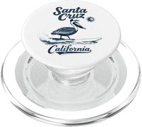 Vintage California CA Retro Surfing Pelican Santa-Cruz PopSockets PopGrip pour MagSafe