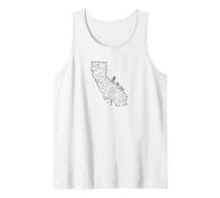 Vintage California Topo Map Randonnée Get Lost Hiker Débardeur