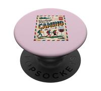 Vintage Camino 2026 Salutations Carte Postale Randonnée St PopSockets PopGrip Adhésif