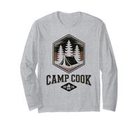 Vintage Camp Cook BBQ Chef est Le Directeur de l'équipe hôte du Camping, Smore Manche Longue