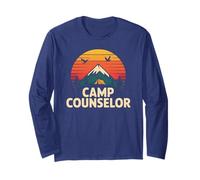 Vintage Camp Counselor Directeur de l'équipe de Camping d'été Manche Longue