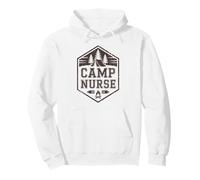 Vintage Camp Infirmière Infirmière École Camping Host Squad Sweat à Capuche