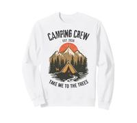 Vintage Camping Crew Est 2026, forêt de Montagne, Nature Sweatshirt