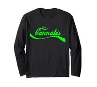 Vintage Cannabis Art Retro Marijuana THC Retro 420 Day Weed Manche Longue
