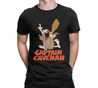 Vintage Captain Caveman Cavey 1980s Cartoon T Shirt Hanna Barbera Graphic T Shirts Summere Women Men Fashion Short-Sleev Tops
